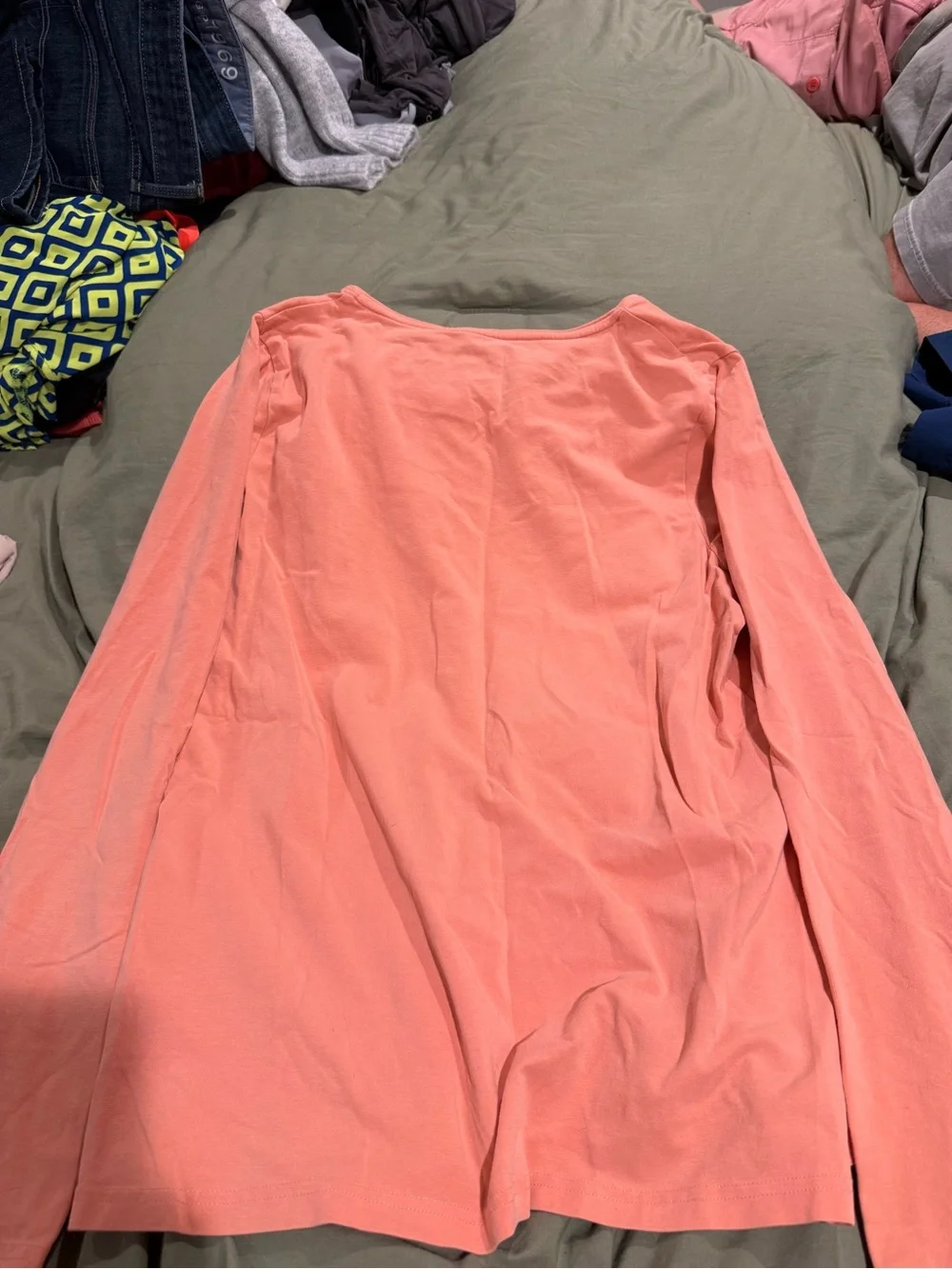 Kim Rogers Coral Short Sleeve Scoop Neck Tee